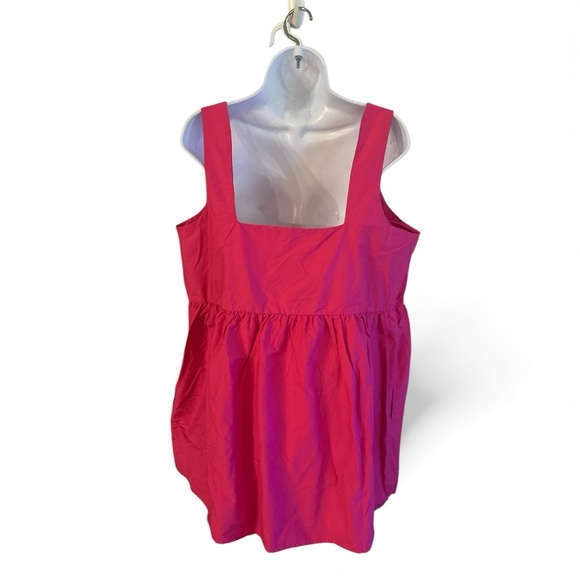 Anthropologie Daily Practice Sleeveless Mini Dress Size Large Pink Split Neck - Picture 7 of 13